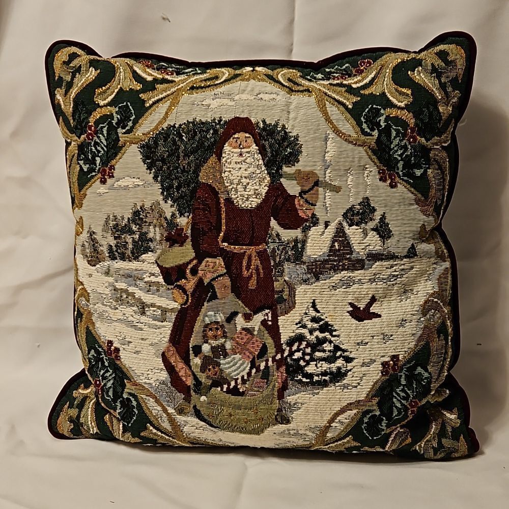Santa pillow, 16 x 16
